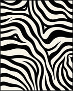 Bold Black White Zebra Stripes Rug