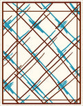 Modern Diagonal Stripes Blue Design Rug
