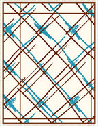 Modern Diagonal Stripes Blue Design Rug