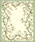 Elegant Blossom Vine Border Rug