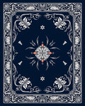 Art Nouveau Floral Border Pattern Rug