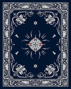 Art Nouveau Floral Border Pattern Rug
