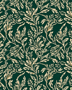 Elegant Cream Green Botanical Pattern Rug