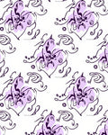 Whimsical Floral Sketch Pattern Rug