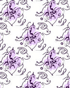 Whimsical Floral Sketch Pattern Rug