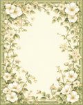 Floral Vine Border Design Rug