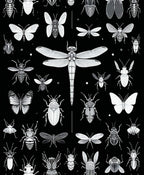 Monochromatic Insect Pattern Rug