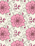 Enchanting Pink Floral Garden Pattern Rug