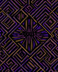 Modern Geometric Purple Orange Lines Rug