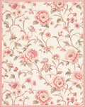 Vintage Floral Vines Cream Rug