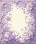 Pastel Floral Swirls With Leaves Rug