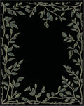 Botanical Vine Decorative Border Rug