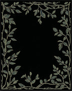 Botanical Vine Decorative Border Rug