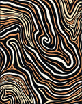 Bold Zebra Print Swirl Pattern Rug