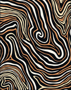 Bold Zebra Print Swirl Pattern Rug
