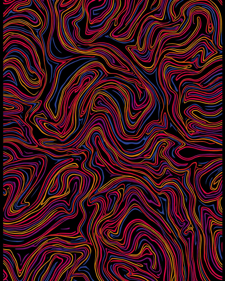 Vibrant Swirl Abstract Pattern Rug