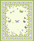 Floral Butterfly Garden Pattern Rug