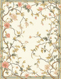 Delicate Floral Vine Pattern Rug