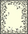 Vine and Leaf Border Design Rug
