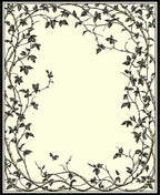 Vine and Leaf Border Design Rug