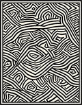 Bold Black And White Abstract Flow Rug