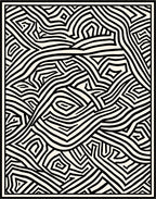 Bold Black And White Abstract Flow Rug