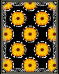Vibrant Yellow Floral Pattern Rug