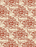 Terra Cotta Floral Abstract Pattern Rug