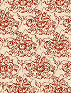 Terra Cotta Floral Abstract Pattern Rug