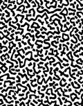 Abstract Black White Wavy Shapes Rug