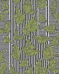 Tropical Palm Leaf Striped Design Rug