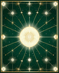 Celestial Sunburst Star Pattern Rug