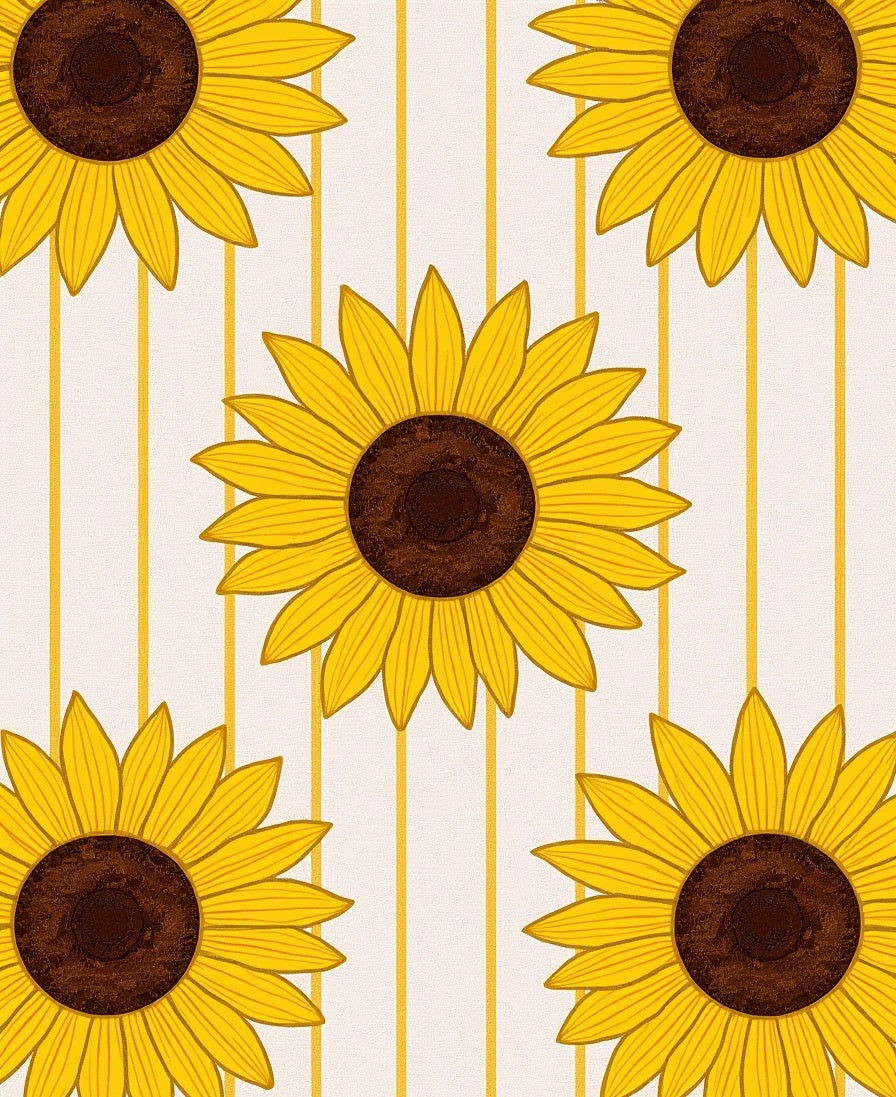 Sunflower Yellow Stripe Pattern Design Rug