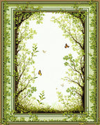 Garden Archway With Butterflies Rug