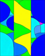 Vivid Abstract Geo Forms Rug