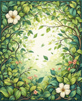 Enchanted Forest Floral Vines Rug