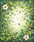 Enchanted Forest Floral Vines Rug