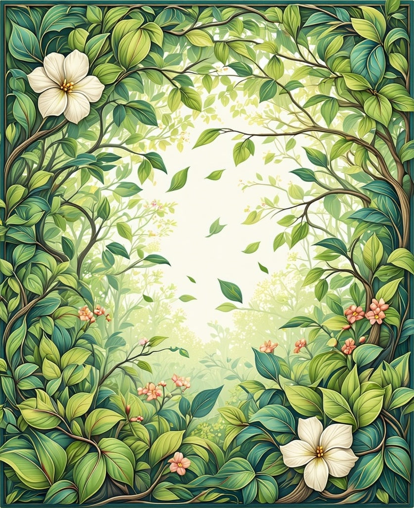 Enchanted Forest Floral Vines Rug