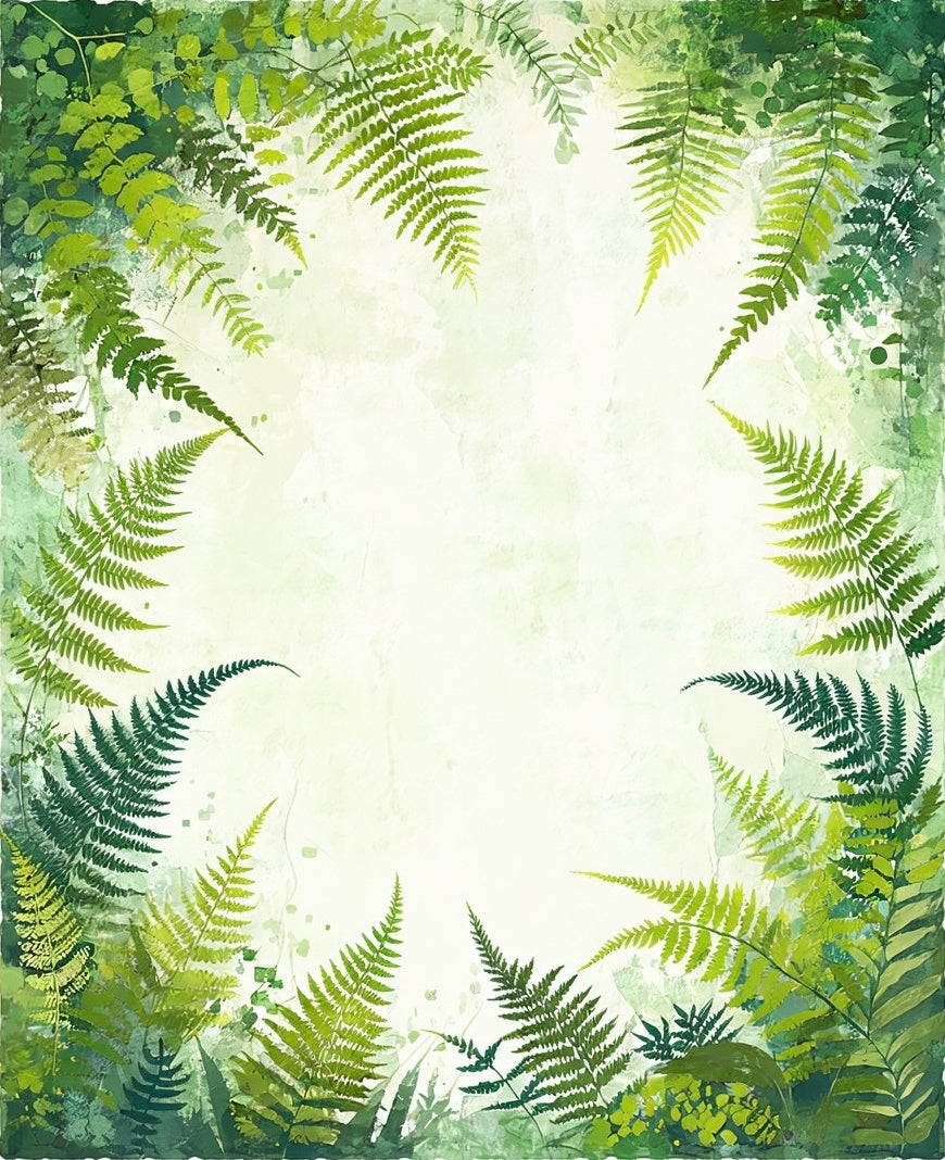 Lush Fern Forest Pattern Rug