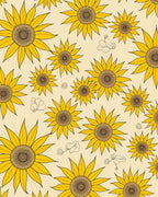 Sunny Yellow Sunflower Pattern Rug