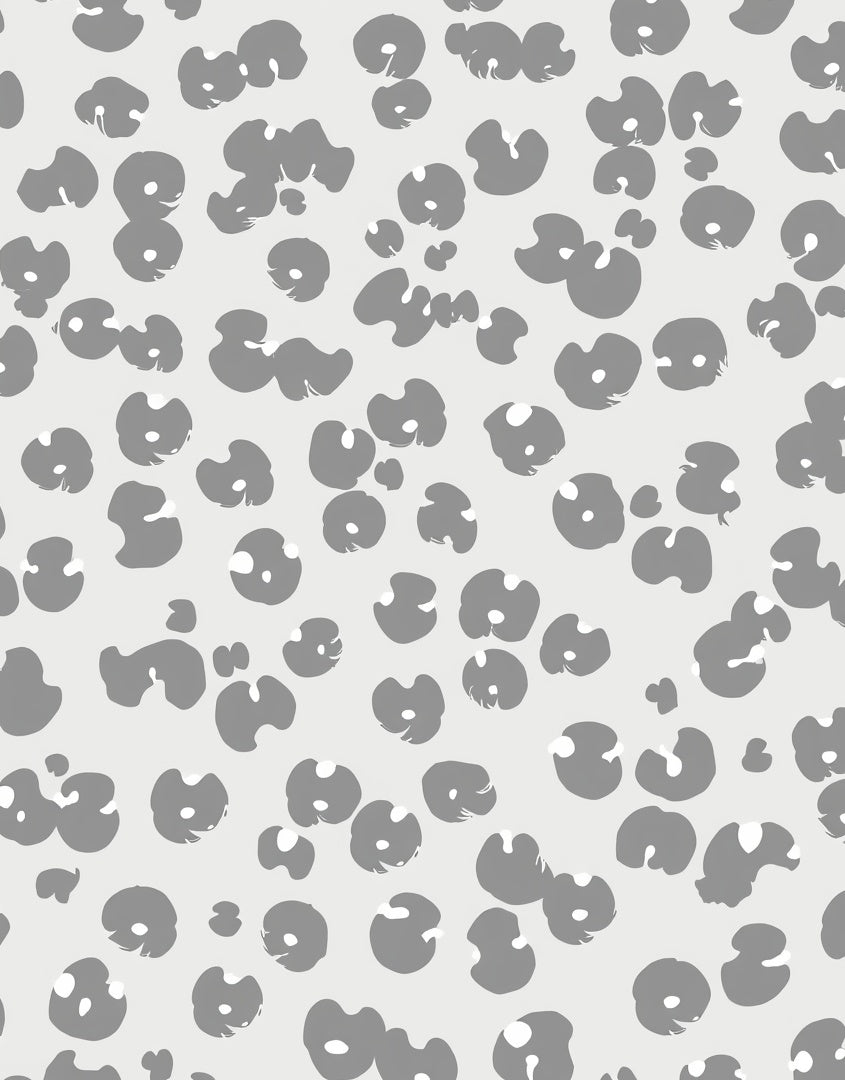 Abstract Grey Spots Pattern Rug