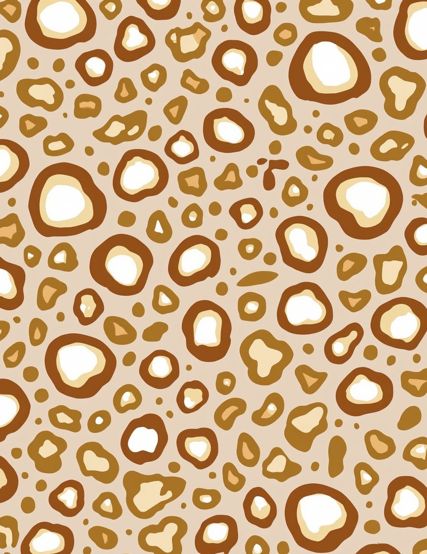 Brown Spotted Animal Print Rug