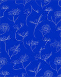 White Line Art Floral Pattern Rug
