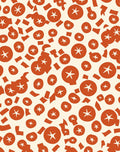 Red Starburst Scattered Abstract Pattern Rug