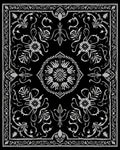 Elegant White Floral Mandala Pattern Rug