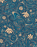 Abstract Floral Swirl Pattern Rug
