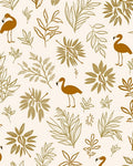 Tropical Flamingo Foliage Pattern Rug