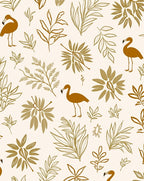 Tropical Flamingo Foliage Pattern Rug