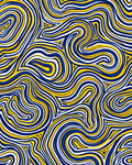 Bold Swirling Ink Style Pattern Rug