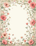 Vintage Floral Botanical Garden Design Rug